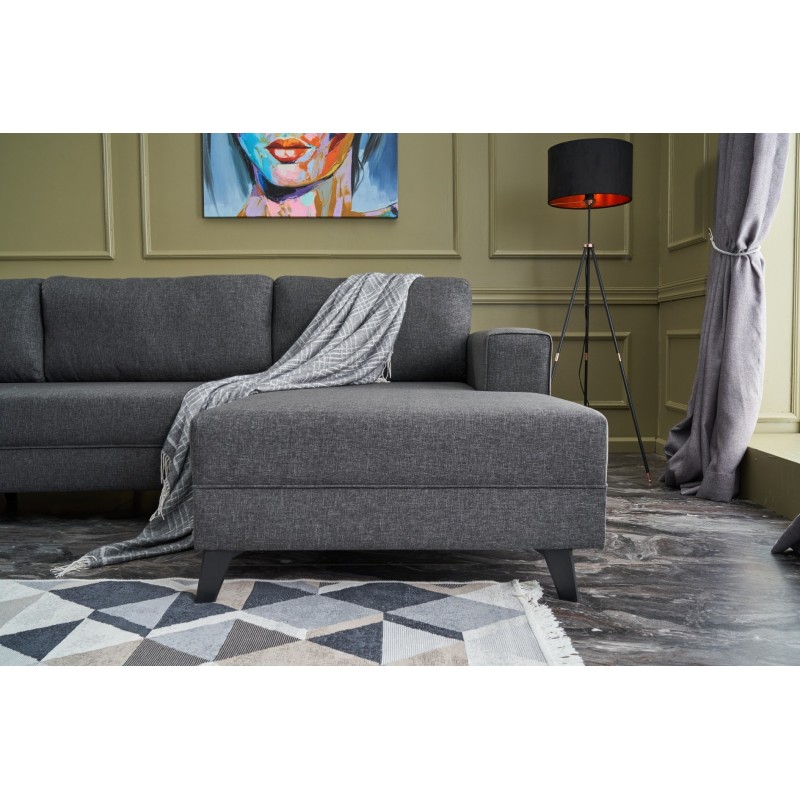 Γωνιακός Καναπές Efsun - 300x202x78εκ - Χρώμα Ανθρακί