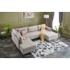 Atelier del Sofa Corner Sofa-Bed Eris - Cream Cream