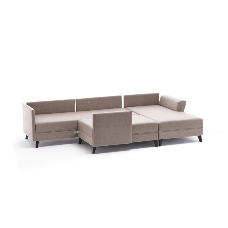 Atelier del Sofa Corner Sofa-Bed Eris - Cream Cream