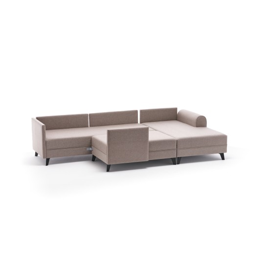 Γωνιακός Καναπές Κρεβάτι - Belen - Χρώμα Cream - 300x202x78εκ Γωνιακός Καναπές Κρεβάτι - Belen - Χρώμα Cream - 300x202x78εκ