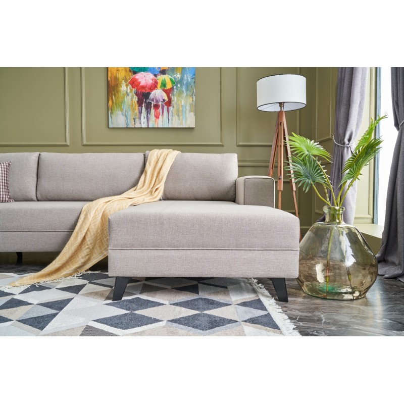 Γωνιακός Καναπές Efsun - 300x202x78εκ - Χρώμα Cream