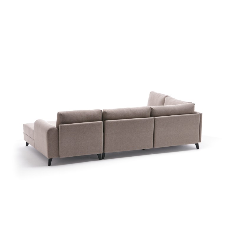 Γωνιακός Καναπές Efsun - 300x202x78εκ - Χρώμα Cream