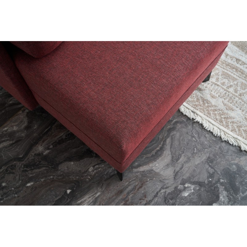 Γωνιακός Καναπές Κρεβάτι - Belen - Χρώμα Σάπιο Μήλο - 300x202x78εκ