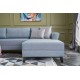 Corner Sofa-Bed Eris - Blue Blue Atelier del Sofa Corner Sofa-Bed Eris - Blue Blue