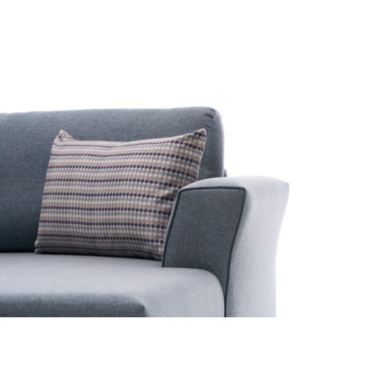Corner Sofa-Bed Eris - Blue Blue Atelier del Sofa Corner Sofa-Bed Eris - Blue Blue