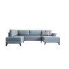 Atelier del Sofa Corner Sofa-Bed Eris - Blue Blue