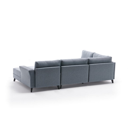 Corner Sofa-Bed Eris - Blue Blue Atelier del Sofa Corner Sofa-Bed Eris - Blue Blue