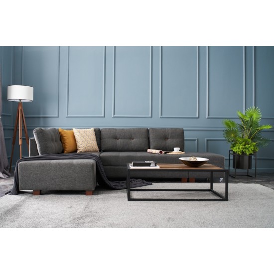 Atelier del Sofa Corner Sofa-Bed Manama Corner Sofa Bed Left - Anthracite Anthracite