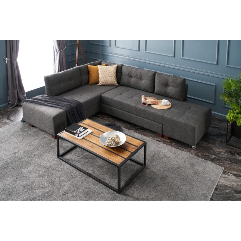 Atelier del Sofa Corner Sofa-Bed Manama Corner Sofa Bed Left - Anthracite Anthracite