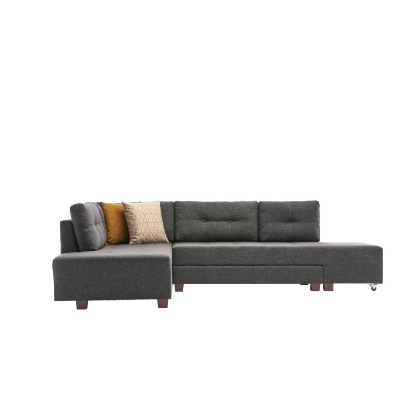 Atelier del Sofa Corner Sofa-Bed Manama Corner Sofa Bed Left - Anthracite Anthracite