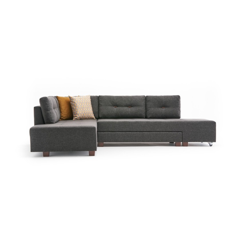 Atelier del Sofa Corner Sofa-Bed Manama Corner Sofa Bed Left - Anthracite Anthracite