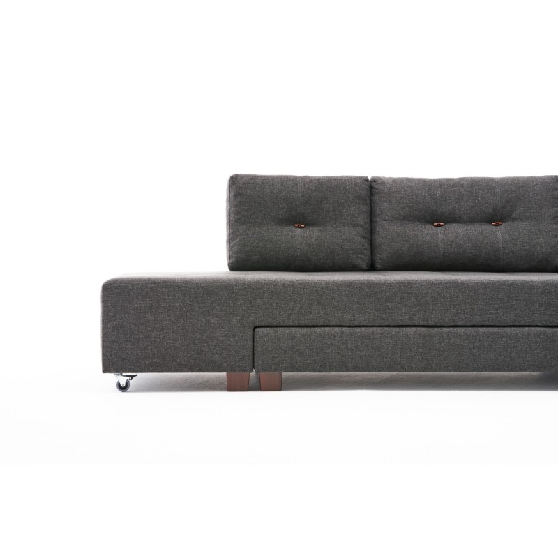 Atelier del Sofa Corner Sofa-Bed Manama Corner Sofa Bed Left - Anthracite Anthracite