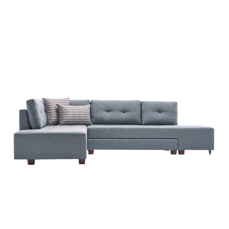 Atelier del Sofa Corner Sofa-Bed Manama Corner Sofa Bed Left - Light Blue Light Blue