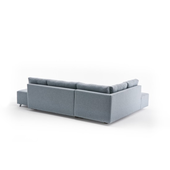 Corner Sofa-Bed Manama Corner Sofa Bed Left - Light Blue Light Blue Atelier del Sofa Corner Sofa-Bed Manama Corner Sofa Bed Left - Light Blue Light Blue