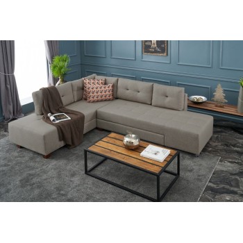 Corner Sofa-Bed Manama Corner Sofa Bed Left - Cream Cream