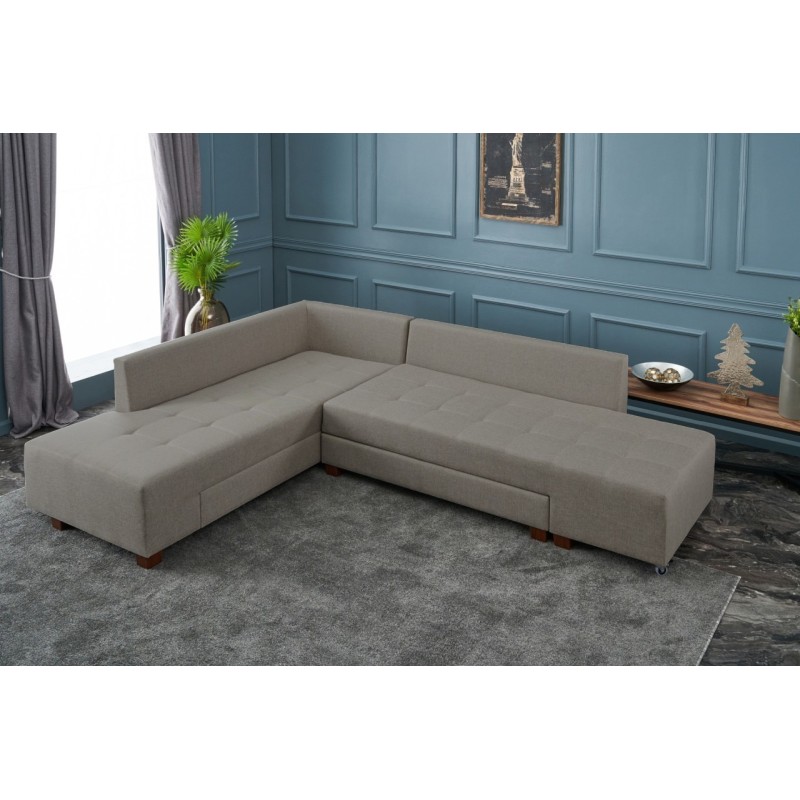 Atelier del Sofa Corner Sofa-Bed Manama Corner Sofa Bed Left - Cream Cream