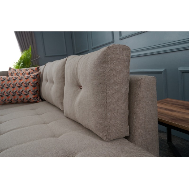 Atelier del Sofa Corner Sofa-Bed Manama Corner Sofa Bed Left - Cream Cream