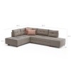 Atelier del Sofa Corner Sofa-Bed Manama Corner Sofa Bed Left - Cream Cream