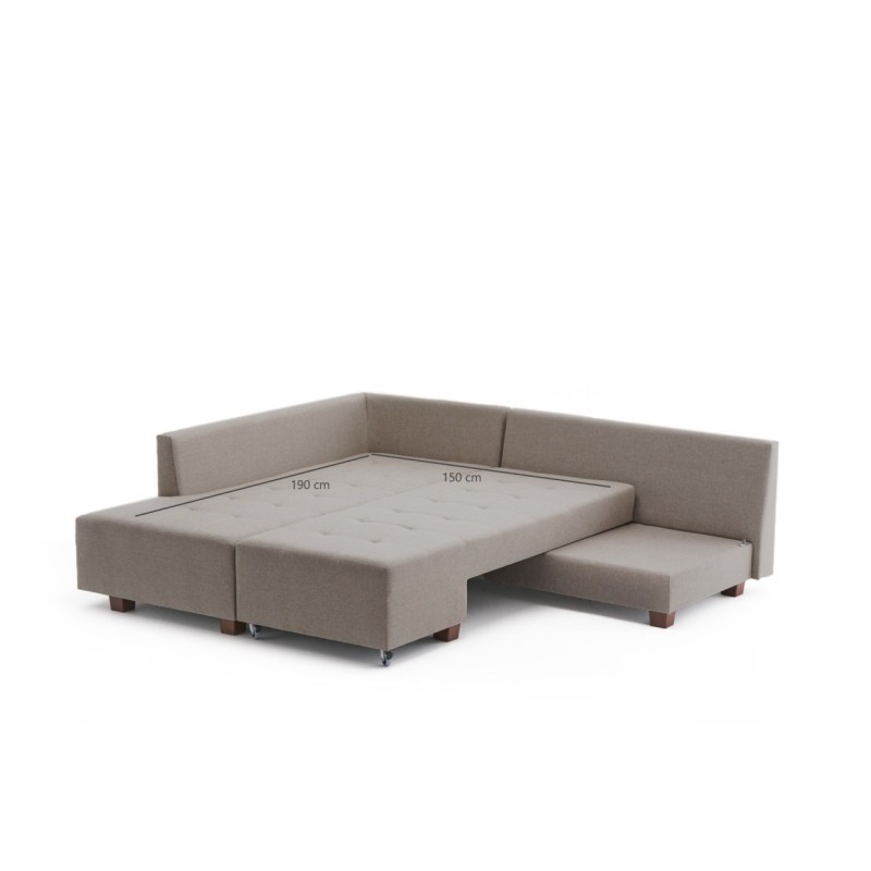 Atelier del Sofa Corner Sofa-Bed Manama Corner Sofa Bed Left - Cream Cream