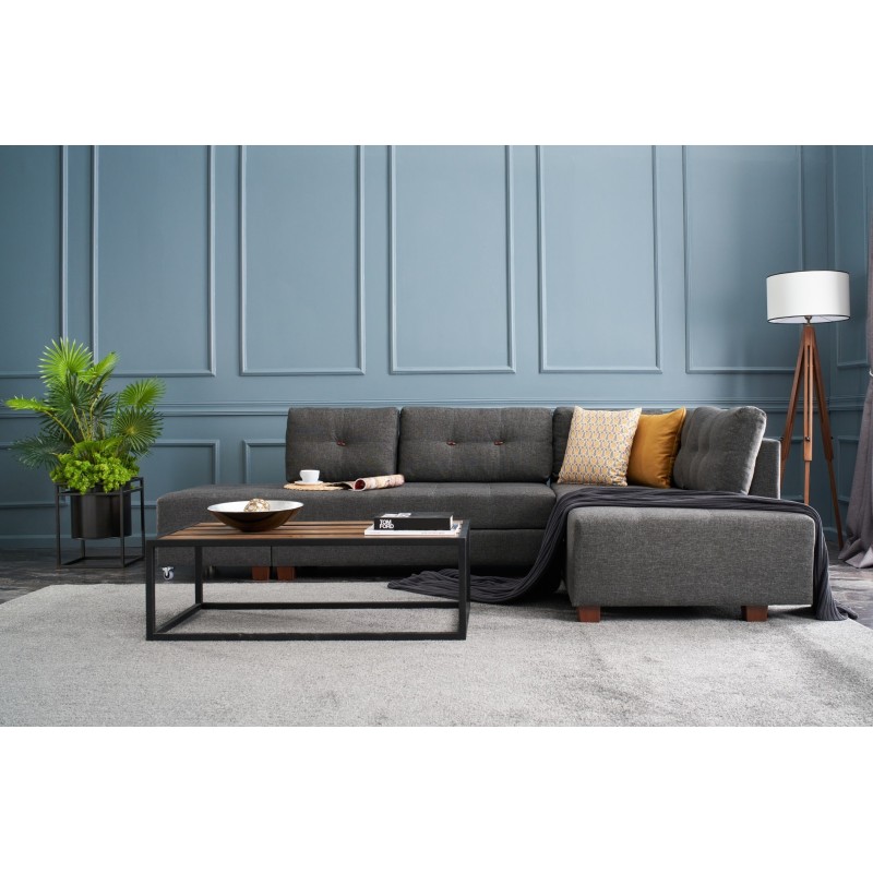 Atelier del Sofa Corner Sofa-Bed Manama Corner Sofa Bed Right - Anthracite Anthracite