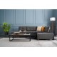 Atelier del Sofa Corner Sofa-Bed Manama Corner Sofa Bed Right - Anthracite Anthracite