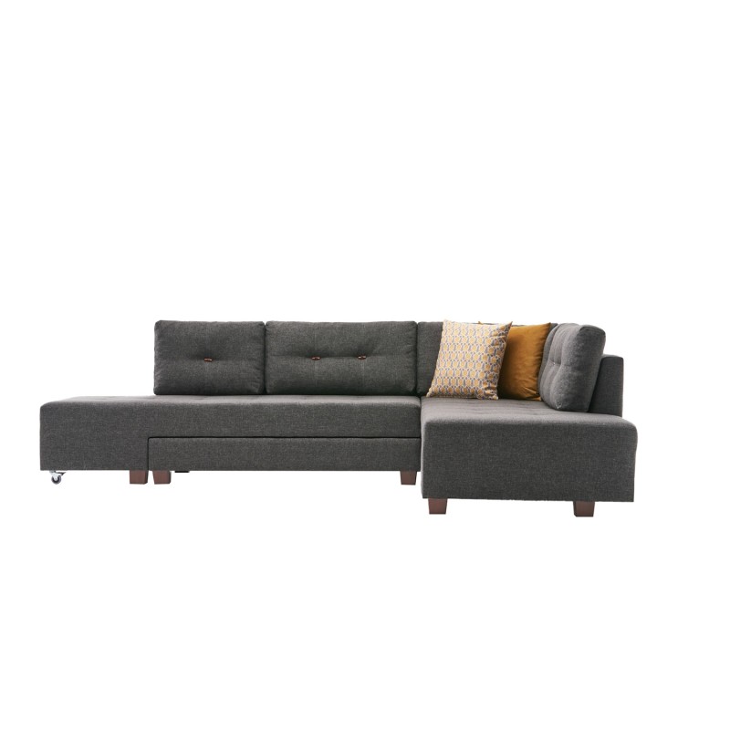 Atelier del Sofa Corner Sofa-Bed Manama Corner Sofa Bed Right - Anthracite Anthracite