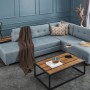Corner Sofa-Bed Manama Corner Sofa Bed Right - Light Blue Light Blue
