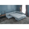 Atelier del Sofa Corner Sofa-Bed Manama Corner Sofa Bed Right - Light Blue Light Blue