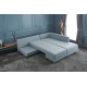 Corner Sofa-Bed Manama Corner Sofa Bed Right - Light Blue Light Blue Atelier del Sofa Corner Sofa-Bed Manama Corner Sofa Bed Right - Light Blue Light Blue