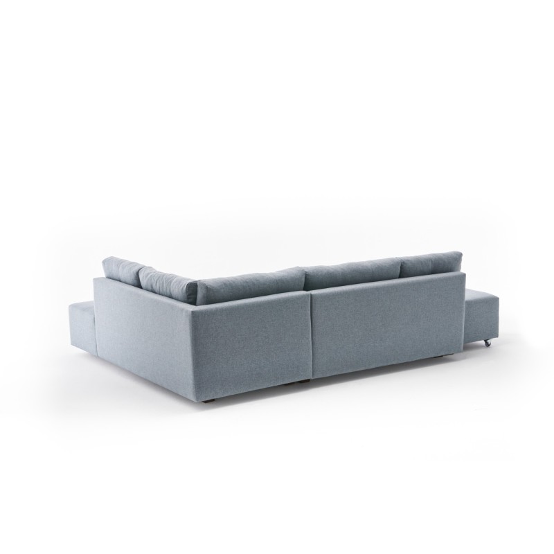 Atelier del Sofa Corner Sofa-Bed Manama Corner Sofa Bed Right - Light Blue Light Blue