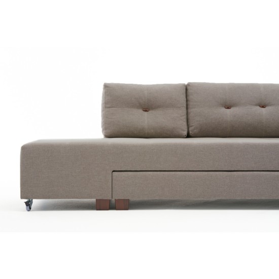Corner Sofa-Bed Manama Corner Sofa Bed Right - Cream Cream Atelier del Sofa Corner Sofa-Bed Manama Corner Sofa Bed Right - Cream Cream