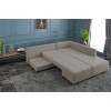 Atelier del Sofa Corner Sofa-Bed Manama Corner Sofa Bed Right - Cream Cream