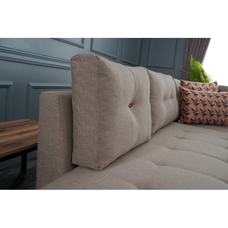 Atelier del Sofa Corner Sofa-Bed Manama Corner Sofa Bed Right - Cream Cream