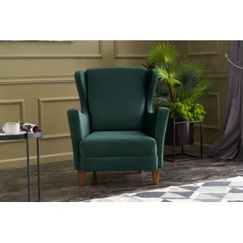 Wing Chair Lola Berjer - Green Green