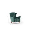 Atelier del Sofa Wing Chair Lola Berjer - Green Green