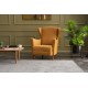 Wing Chair Lola Berjer - Gold Gold Atelier del Sofa Wing Chair Lola Berjer - Gold Gold