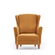 Wing Chair Lola Berjer - Gold Gold Atelier del Sofa Wing Chair Lola Berjer - Gold Gold