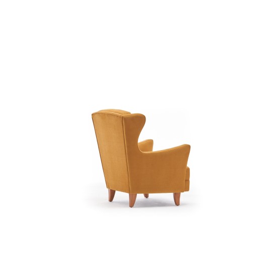 Wing Chair Lola Berjer - Gold Gold Atelier del Sofa Wing Chair Lola Berjer - Gold Gold