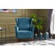 Wing Chair Lola Berjer - Turquoise Turquoise Atelier del Sofa Wing Chair Lola Berjer - Turquoise Turquoise