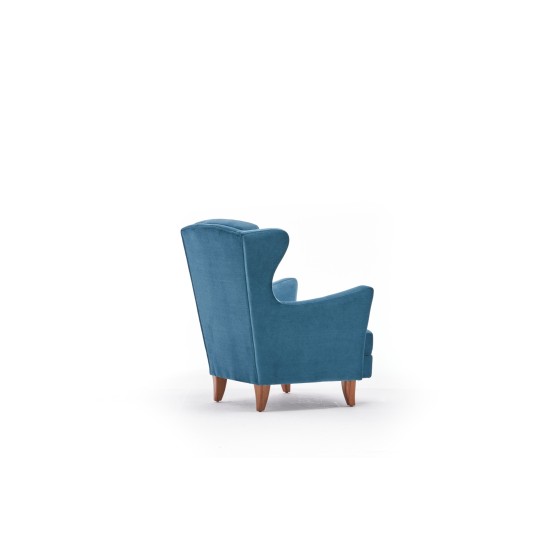Wing Chair Lola Berjer - Turquoise Turquoise Atelier del Sofa Wing Chair Lola Berjer - Turquoise Turquoise