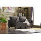 Διθέσιος Καναπές - Bella Sofa - Χρώμα Ανθρακί