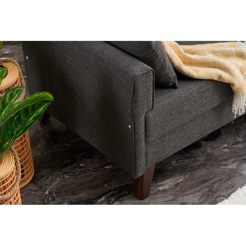 Διθέσιος Καναπές - Bella Sofa - Χρώμα Ανθρακί