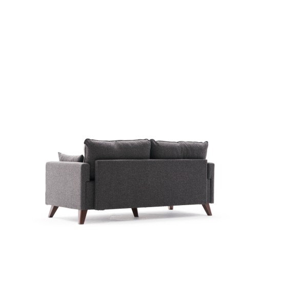 Διθέσιος Καναπές - Bella Sofa - Χρώμα Ανθρακί