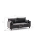 Διθέσιος Καναπές - Bella Sofa - Χρώμα Ανθρακί