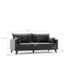 Atelier del Sofa 3-Seat Sofa Bella Sofa For 3 Pr - Anthracite Anthracite