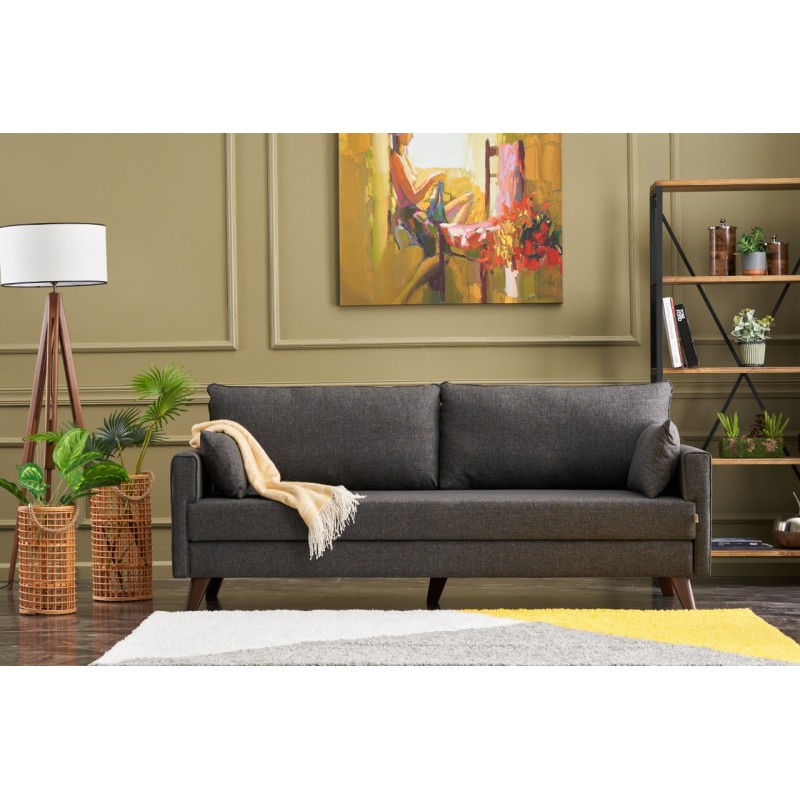 Atelier del Sofa 3-Seat Sofa-Bed Bella Sofa Bed - Anthracite Anthracite