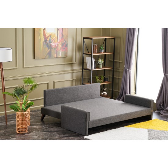 3-Seat Sofa-Bed Bella Sofa Bed - Anthracite Anthracite Atelier del Sofa 3-Seat Sofa-Bed Bella Sofa Bed - Anthracite Anthracite