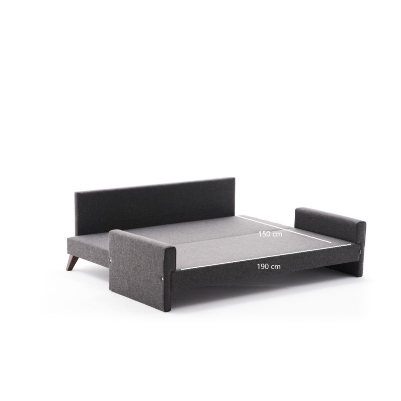 Atelier del Sofa 3-Seat Sofa-Bed Bella Sofa Bed - Anthracite Anthracite