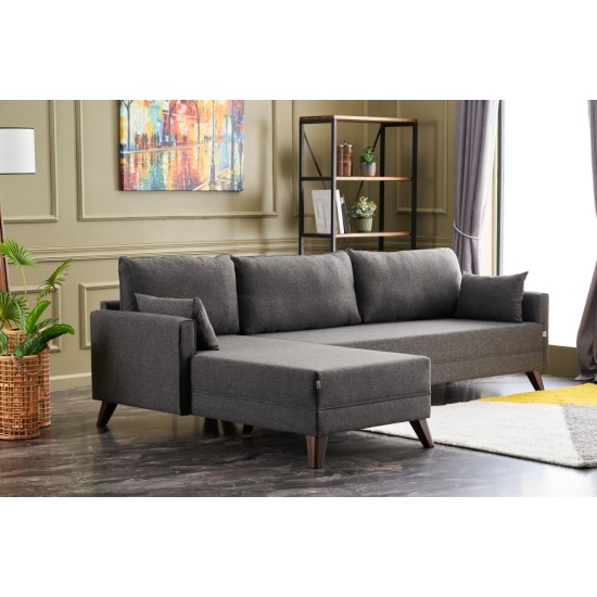 Corner Sofa Bella Corner Sofa Left - Anthracite Anthracite Atelier del Sofa Corner Sofa Bella Corner Sofa Left - Anthracite Anthracite