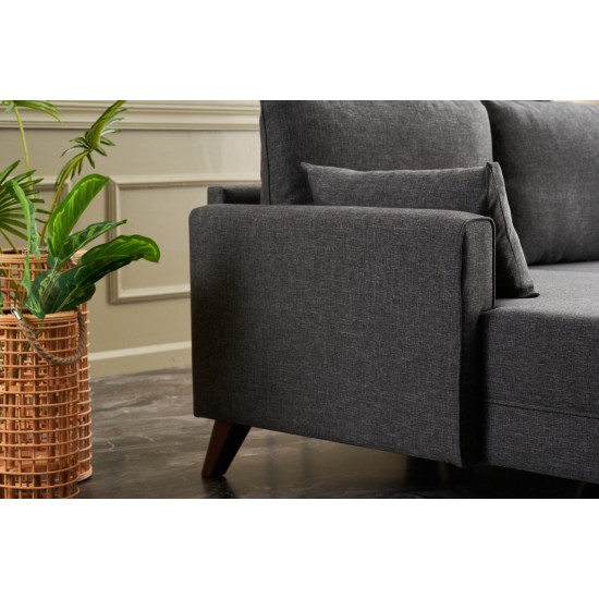 Corner Sofa Bella Corner Sofa Left - Anthracite Anthracite Atelier del Sofa Corner Sofa Bella Corner Sofa Left - Anthracite Anthracite